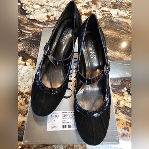 Franco Sarto Elegant Black Mary Jane Heels